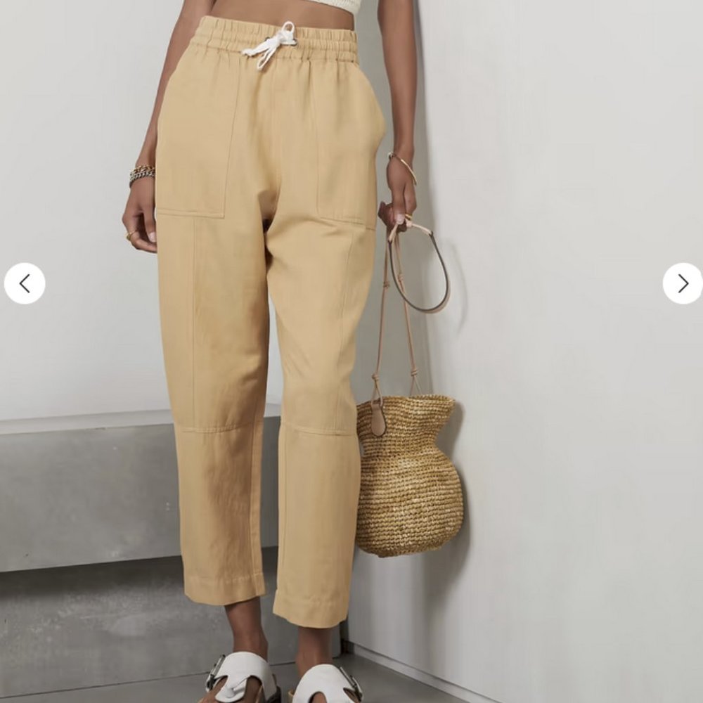 Apiece Apart Surf Slouchy Relaxed Barrel Pant in Sand XS